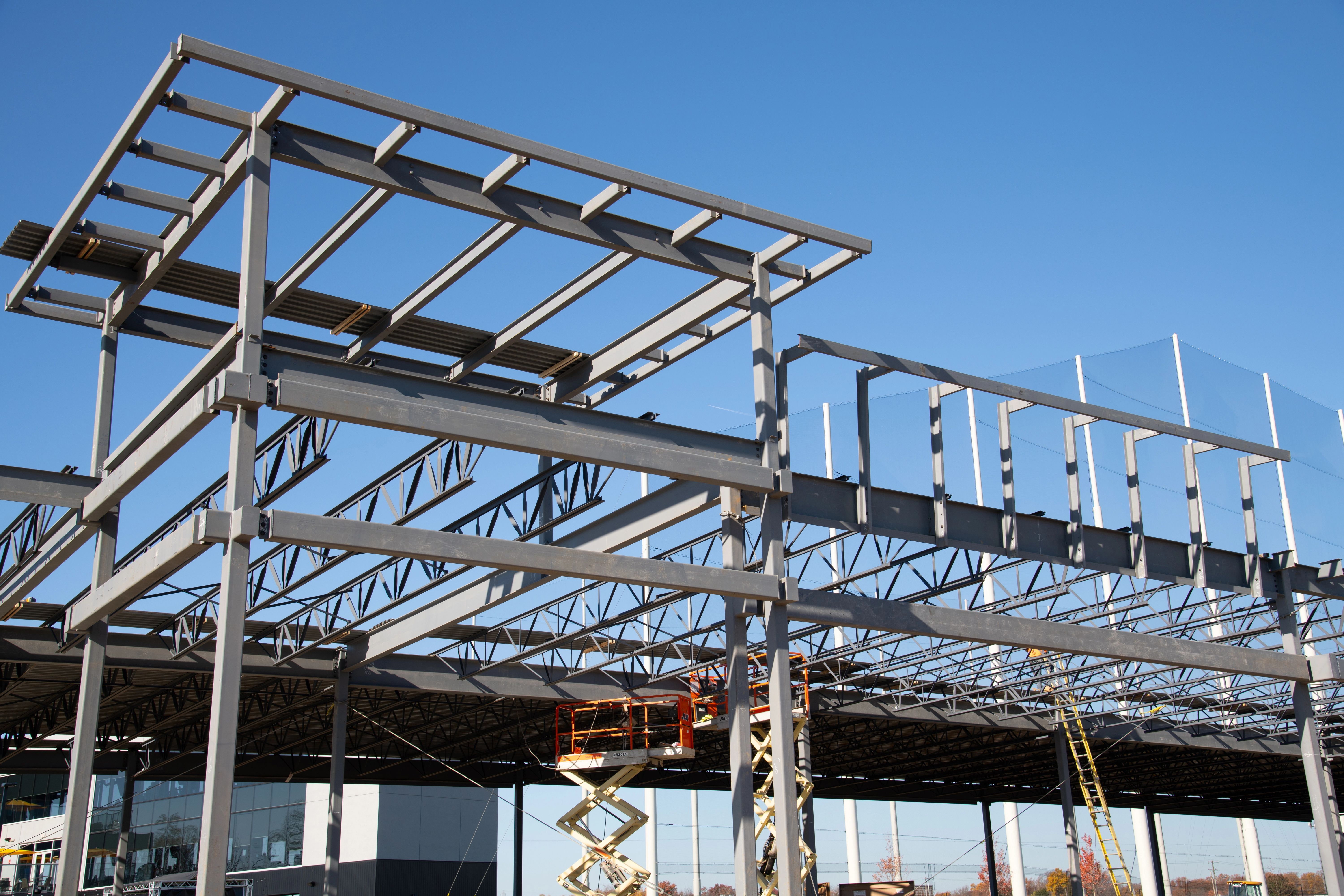 Steel Framework New Commercial Building